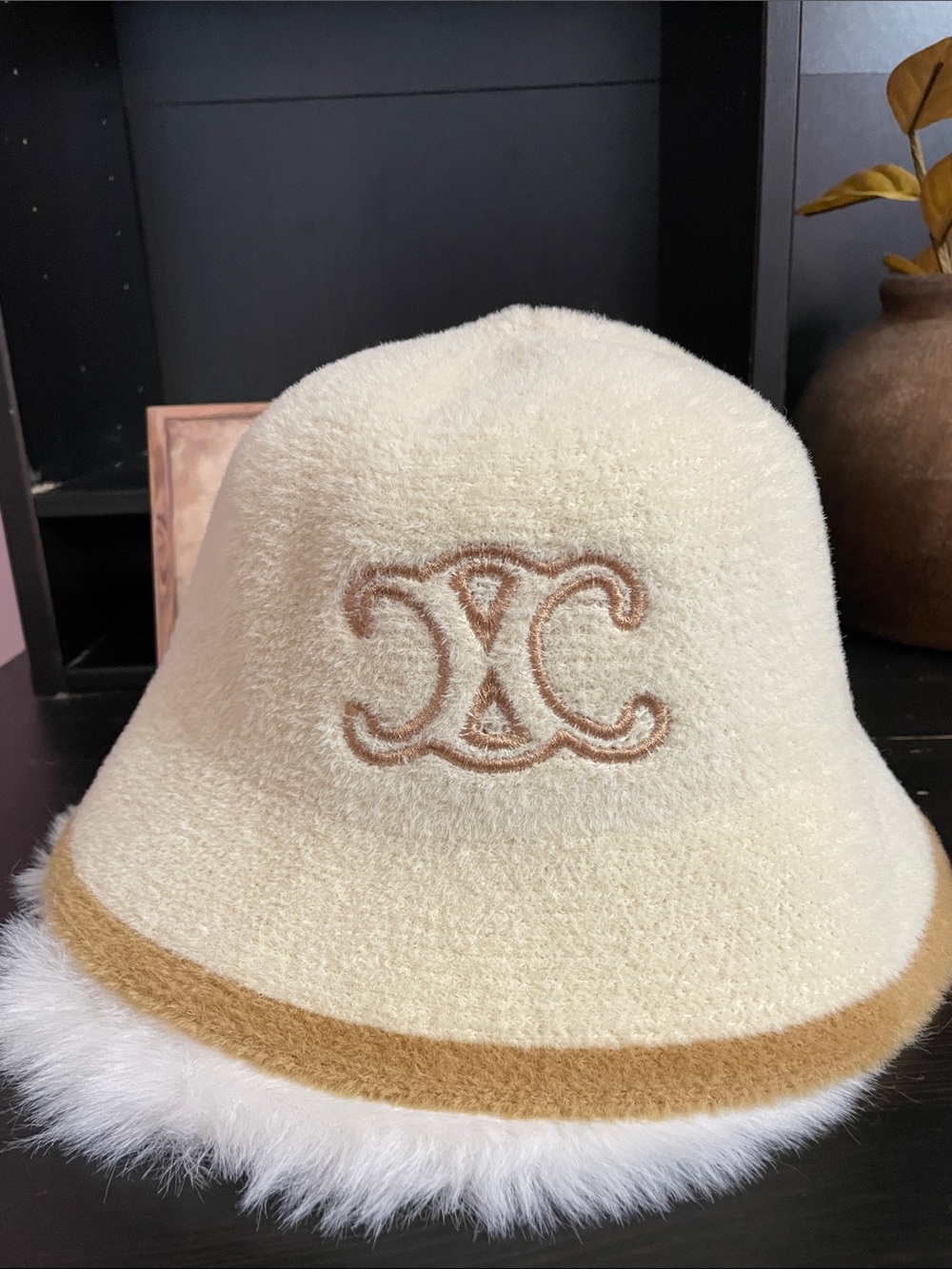 Cream Fuzzy Bucket Hat